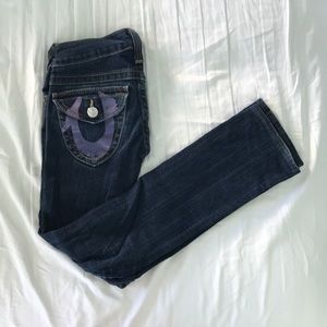 Billy Purple button pocket true religion jeans